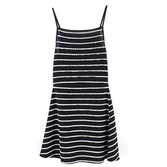 topshop black skater dress Topshop | Dresses | Topshop Womens Black Fluted Ribbed Skater Dress Size 4  Us